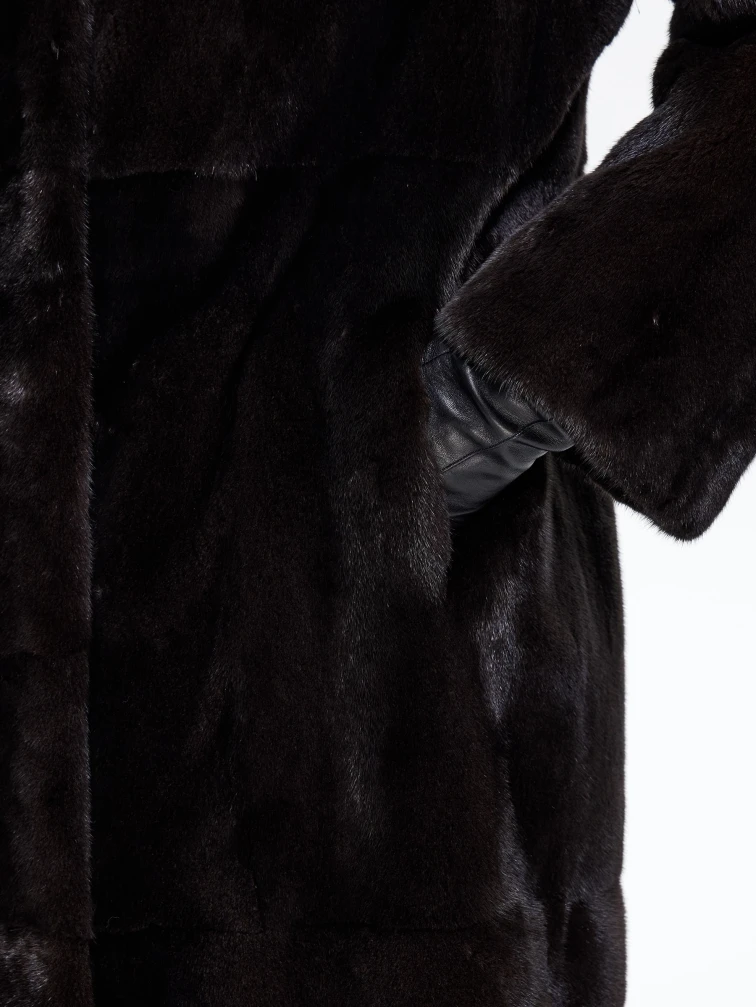 Норковая женская шуба BRASCHI NJ 13/C13, черная, размер 44, артикул 34380-2