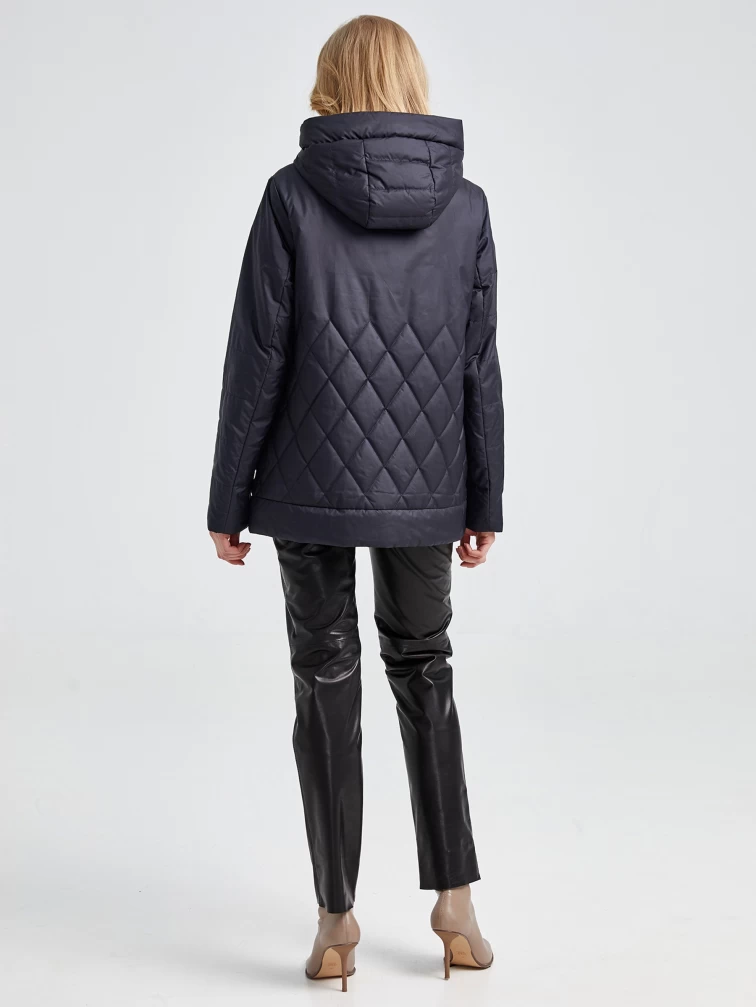 Текстильная утепленная женская куртка с капюшоном 20038, синяя, размер 44, артикул 25130-4