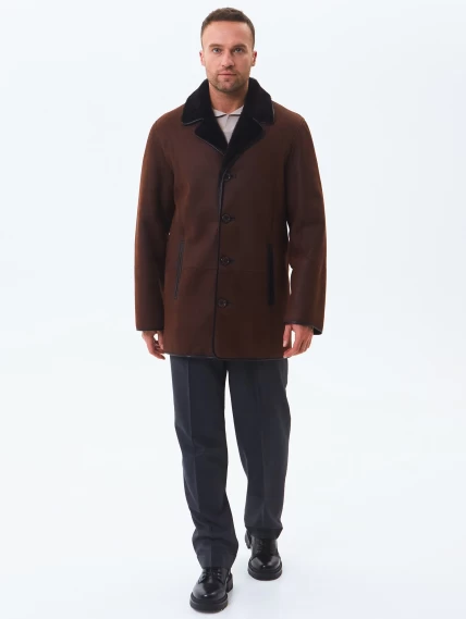 Классическая мужская дубленка 135, виски, размер 48, артикул 70720-0