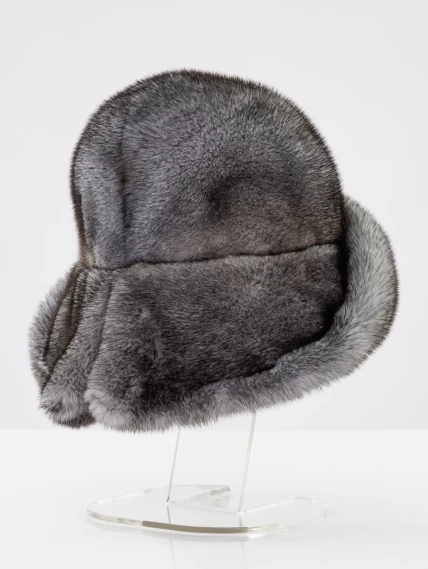 Головной убор из меха норки женский Шармель, фиолетовый, размер 58, артикул 50860-1