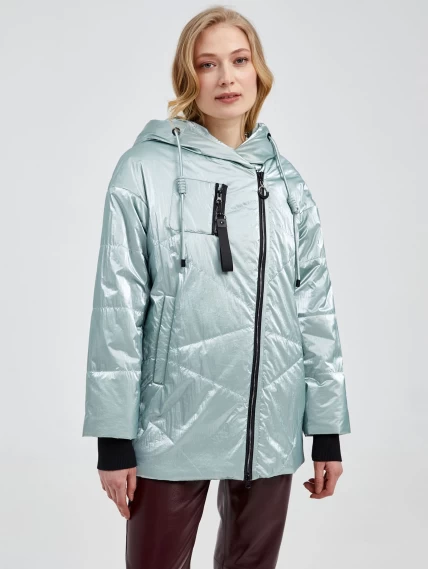 Демисезонный комплект женский: Куртка 20032 + Брюки 02, мятный/бордовый, р. 42, арт. 111363-2