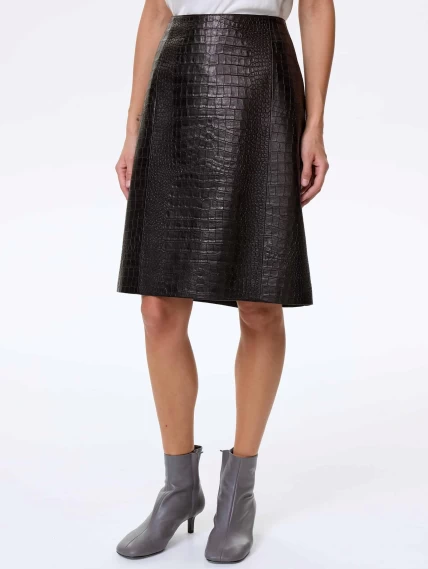 Классическая юбка прямого кроя премиум класса 16, черная, размер 48, артикул 85980-1