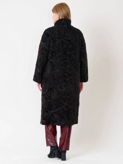 Зимний комплект женский: Шуба из каракуля 17101 + Брюки 02, коричневый/бордовый, р. 44, арт. 111316-2