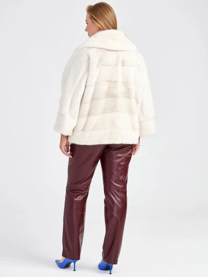 Куртка из меха норки женская Соня(в), жемчужная, размер 50, артикул 32880-5