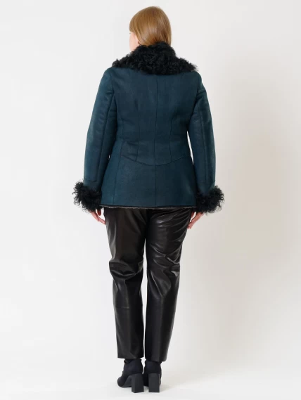 Зимний комплект женский: Дубленка 289 + Брюки 03, синий/черный, р. 42, арт. 111235-2