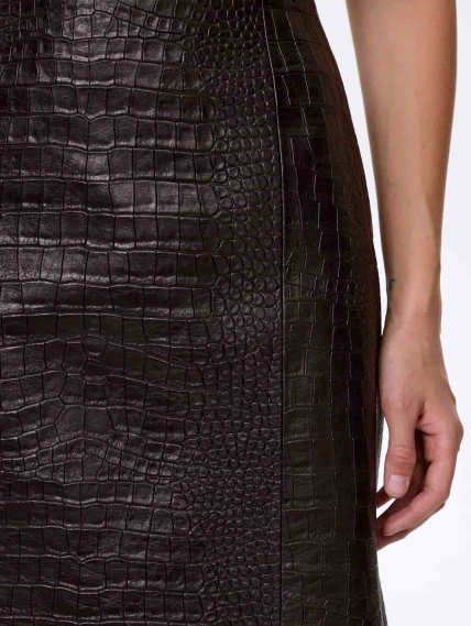 Классическая юбка прямого кроя премиум класса 16, черная, размер 48, артикул 85980-2