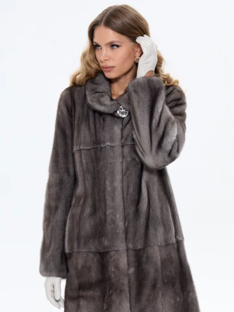 Женская норковая шуба MAKIS ROUSSOULIS METALICA-G-1