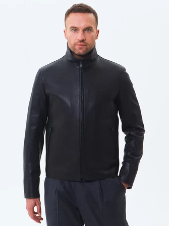 Короткая мужская кожаная куртка 2010-9-1