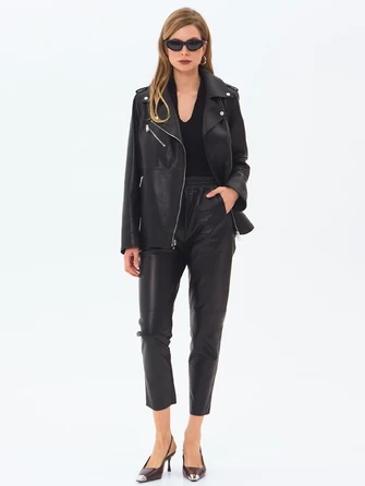 Кожаная женская куртка косуха премиум класса 3079-1