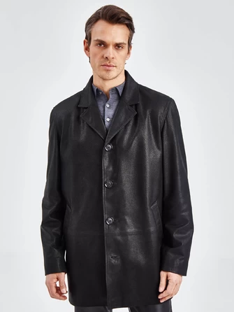Кожаный пиджак мужской премиум класса 21/1-1