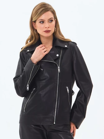 Кожаная женская куртка косуха премиум класса 3079-0