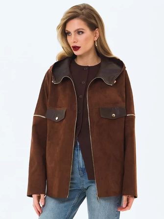 Женская куртка из натуральной замши премиум класса 3086з-0