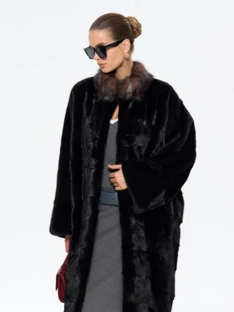 Норковая длинная женская шуба Анастасия-1