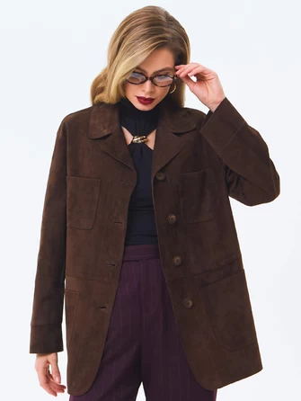 Замшевая куртка премиум класса для женщин 3092з-1