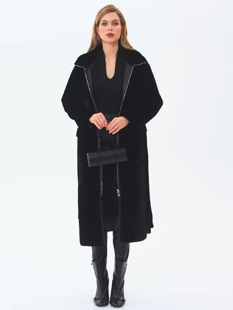 Длинная женская дубленка из астрагана 2062-1