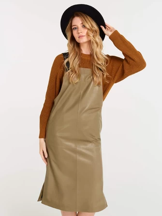 Кожаный сарафан 01-0