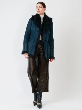 Молодежная куртка из натуральной овчины с отделкой тиградо для женщин 289-0