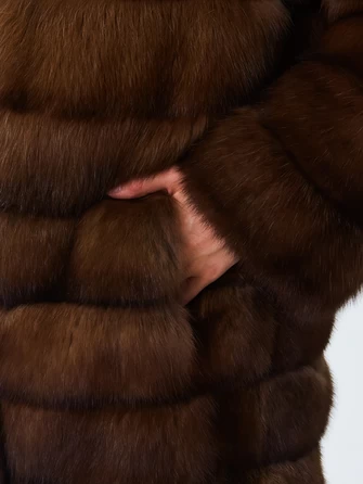 Шуба из меха соболя женская премиум класса 2А-1